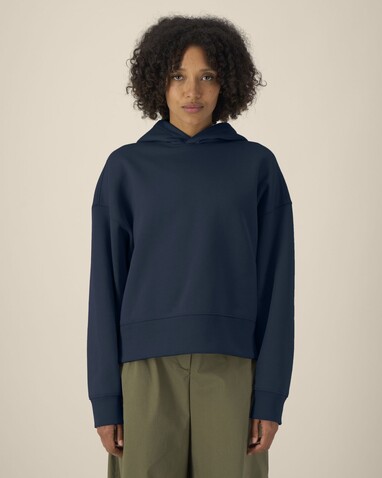 Voicer - Der Boxy Unisex-Hoodie aus recycelter Baumwolle - French Navy - XL bedrucken, Art.-Nr. STSU256C7271X