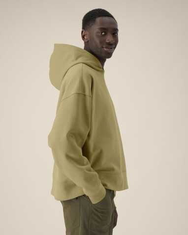 Voicer - Der Boxy Unisex-Hoodie aus recycelter Baumwolle - Faded Olive - XXS bedrucken, Art.-Nr. STSU256C1532S Voicer - Der Boxy Unisex-Hoodie aus recycelter Baumwolle - Faded Olive - XXS bedrucken, Art.-Nr. STSU256C1532S