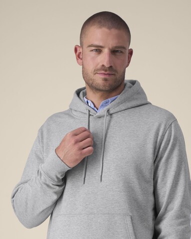 Gamechanger - Der Unisex-Hoodie aus recycelter Baumwolle - Heather Grey - 3XL bedrucken, Art.-Nr. STSU257C2503X