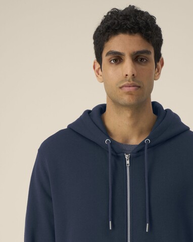 Astor - Der Unisex-Zip-Hoodie aus Baumwolle-TENCEL™ Modal - French Navy - XS bedrucken, Art.-Nr. STSU261C727XS