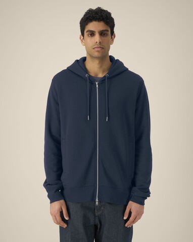 Astor - Der Unisex-Zip-Hoodie aus Baumwolle-TENCEL™ Modal - French Navy - XS bedrucken, Art.-Nr. STSU261C727XS