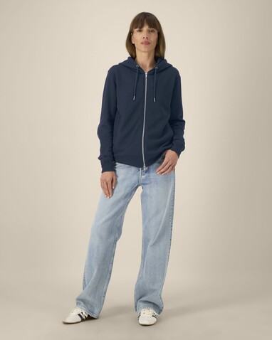 Astor - Der Unisex-Zip-Hoodie aus Baumwolle-TENCEL™ Modal - French Navy - XL bedrucken, Art.-Nr. STSU261C7271X Astor - Der Unisex-Zip-Hoodie aus Baumwolle-TENCEL™ Modal - French Navy - XL bedrucken, Art.-Nr. STSU261C7271X