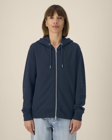 Astor - Der Unisex-Zip-Hoodie aus Baumwolle-TENCEL™ Modal - French Navy - XS bedrucken, Art.-Nr. STSU261C727XS