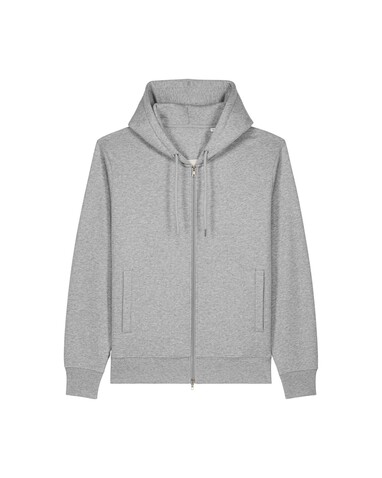 Astor - Der Unisex-Zip-Hoodie aus Baumwolle-TENCEL™ Modal - Heather Grey - XL bedrucken, Art.-Nr. STSU261C2501X
