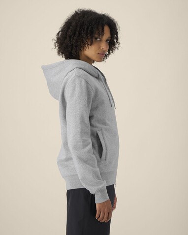 Astor - Der Unisex-Zip-Hoodie aus Baumwolle-TENCEL™ Modal - Heather Grey - S bedrucken, Art.-Nr. STSU261C2501S