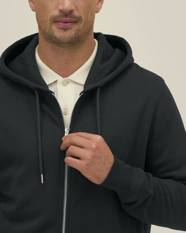 Astor - Der Unisex-Zip-Hoodie aus Baumwolle-TENCEL™ Modal - Black - L bedrucken, Art.-Nr. STSU261C0021L Astor - Der Unisex-Zip-Hoodie aus Baumwolle-TENCEL™ Modal - Black - L bedrucken, Art.-Nr. STSU261C0021L