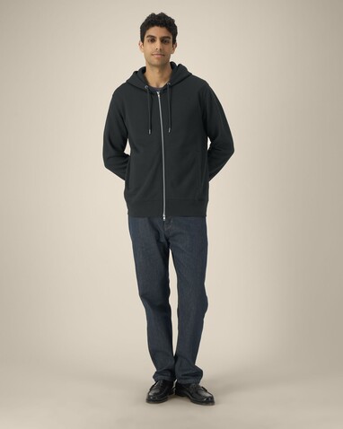 Astor - Der Unisex-Zip-Hoodie aus Baumwolle-TENCEL™ Modal - Black - XL bedrucken, Art.-Nr. STSU261C0021X Astor - Der Unisex-Zip-Hoodie aus Baumwolle-TENCEL™ Modal - Black - XL bedrucken, Art.-Nr. STSU261C0021X