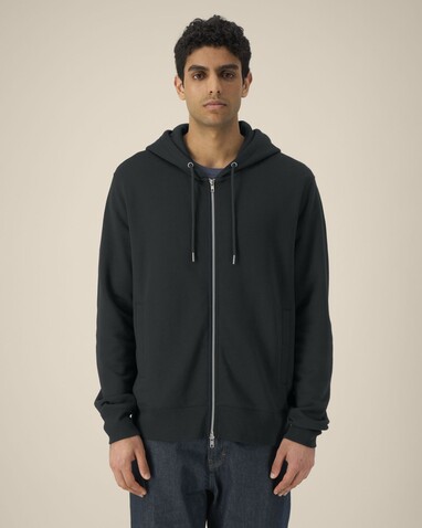 Astor - Der Unisex-Zip-Hoodie aus Baumwolle-TENCEL™ Modal - Black - S bedrucken, Art.-Nr. STSU261C0021S Astor - Der Unisex-Zip-Hoodie aus Baumwolle-TENCEL™ Modal - Black - S bedrucken, Art.-Nr. STSU261C0021S