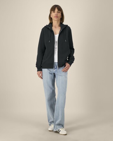 Astor - Der Unisex-Zip-Hoodie aus Baumwolle-TENCEL™ Modal - Black - XXL bedrucken, Art.-Nr. STSU261C0022X Astor - Der Unisex-Zip-Hoodie aus Baumwolle-TENCEL™ Modal - Black - XXL bedrucken, Art.-Nr. STSU261C0022X