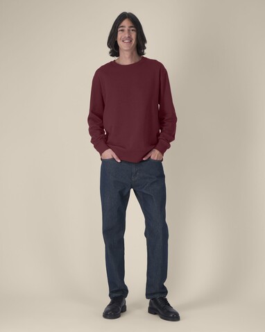 Thinker - Das Rundhals-Unisex-Sweatshirt aus recycelter Baumwolle - Burgundy - M bedrucken, Art.-Nr. STSU269C2441M