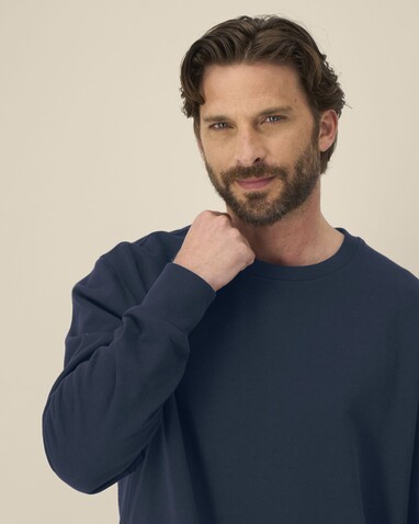 Thinker - Das Rundhals-Unisex-Sweatshirt aus recycelter Baumwolle - French Navy - L bedrucken, Art.-Nr. STSU269C7271L