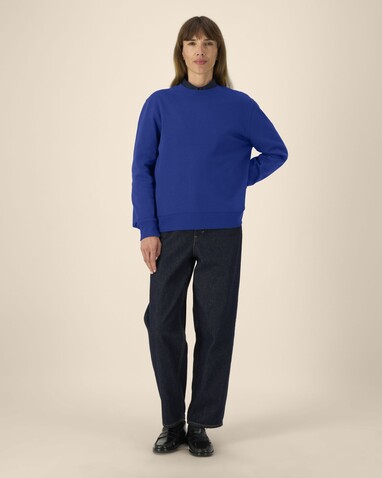 Thinker - Das Rundhals-Unisex-Sweatshirt aus recycelter Baumwolle - Worker Blue - S bedrucken, Art.-Nr. STSU269C0881S