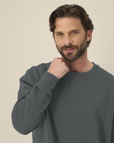 Thinker - Das Rundhals-Unisex-Sweatshirt aus recycelter Baumwolle - Anthracite - 3XL bedrucken, Art.-Nr. STSU269C2533X