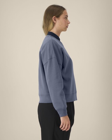 Stella Alma - Das Iconic Damen-Rundhals-Sweatshirt - Blue Grey - L bedrucken, Art.-Nr. STSW212C1561L