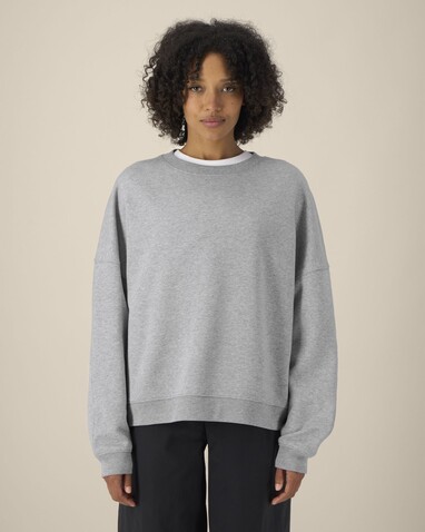 Stella Lianna - Das Damen-Rundhals-Sweatshirt aus Baumwolle-TENCEL™ Modal - Heather Grey - S bedrucken, Art.-Nr. STSW262C2501S Stella Lianna - Das Damen-Rundhals-Sweatshirt aus Baumwolle-TENCEL™ Modal - Heather Grey - S bedrucken, Art.-Nr. STSW262C2501S