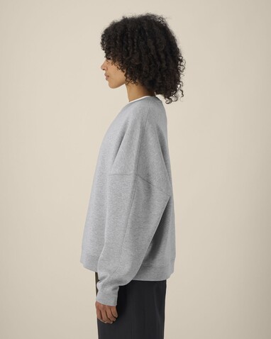 Stella Lianna - Das Damen-Rundhals-Sweatshirt aus Baumwolle-TENCEL™ Modal - Heather Grey - XXL bedrucken, Art.-Nr. STSW262C2502X