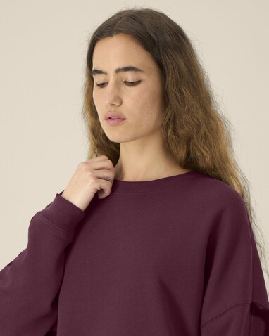Stella Lianna - Das Damen-Rundhals-Sweatshirt aus Baumwolle-TENCEL™ Modal - Deep Plum - XL bedrucken, Art.-Nr. STSW262C1511X Stella Lianna - Das Damen-Rundhals-Sweatshirt aus Baumwolle-TENCEL™ Modal - Deep Plum - XL bedrucken, Art.-Nr. STSW262C1511X