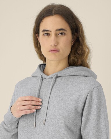 Stella Gamechanger - Der Damen-Hoodie aus recycelter Baumwolle - Heather Grey - XS bedrucken, Art.-Nr. STSW268C250XS