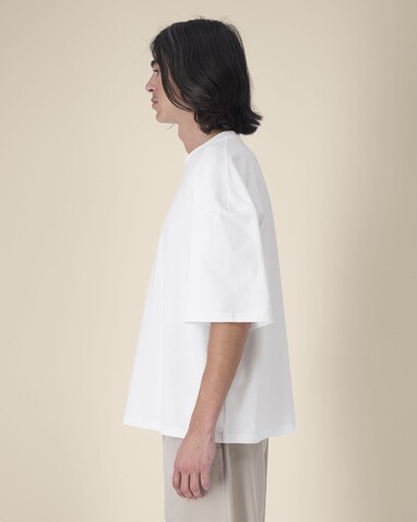 Hypster - Das Unisex-T-Shirt Boxy aus recycelter Baumwolle - White - S bedrucken, Art.-Nr. STTU258C0011S