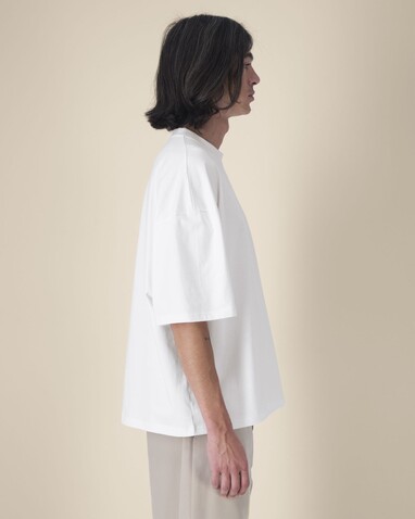 Hypster - Das Unisex-T-Shirt Boxy aus recycelter Baumwolle - White - S bedrucken, Art.-Nr. STTU258C0011S