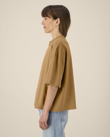 Hypster - Das Unisex-T-Shirt Boxy aus recycelter Baumwolle - Grounded Beige - XXL bedrucken, Art.-Nr. STTU258C1522X