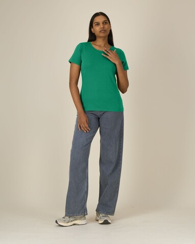 Stella Expresser 2.0 - Das Fitted Damen-T-Shirt - Verdant Green - L bedrucken, Art.-Nr. STTW079C1371L