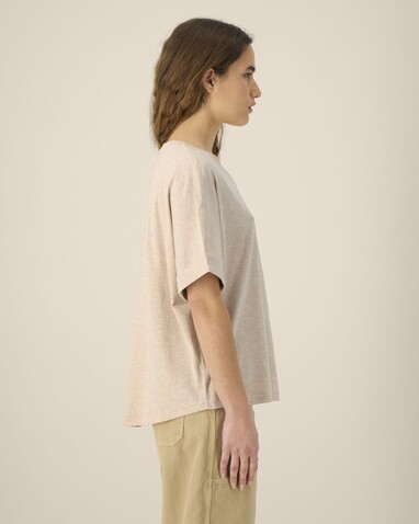 Stella Collider - Das Oversized Damen-T-Shirt mit gekrempelten Ärmeln - Heather Rainbow - L bedrucken, Art.-Nr. STTW089C0841L