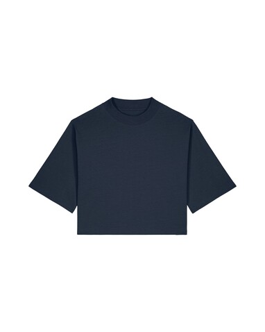 Stella Raya - Das kurze Damen-T-Shirt aus recycelter Baumwolle - French Navy - XL bedrucken, Art.-Nr. STTW259C7271X
