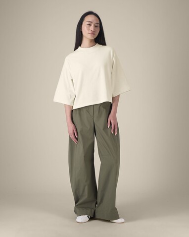 Stella Raya - Das kurze Damen-T-Shirt aus recycelter Baumwolle - Natural Raw - XL bedrucken, Art.-Nr. STTW259C0541X Stella Raya - Das kurze Damen-T-Shirt aus recycelter Baumwolle - Natural Raw - XL bedrucken, Art.-Nr. STTW259C0541X