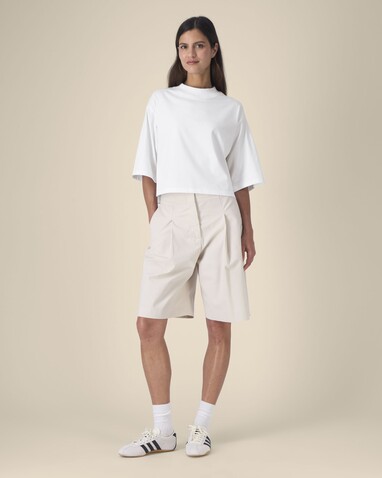 Stella Raya - Das kurze Damen-T-Shirt aus recycelter Baumwolle - White - S bedrucken, Art.-Nr. STTW259C0011S Stella Raya - Das kurze Damen-T-Shirt aus recycelter Baumwolle - White - S bedrucken, Art.-Nr. STTW259C0011S