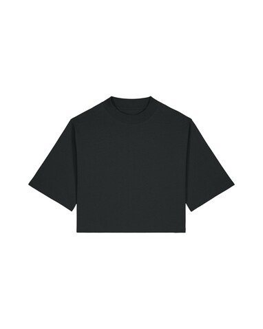 Stella Raya - Das kurze Damen-T-Shirt aus recycelter Baumwolle - Black - XS bedrucken, Art.-Nr. STTW259C002XS Stella Raya - Das kurze Damen-T-Shirt aus recycelter Baumwolle - Black - XS bedrucken, Art.-Nr. STTW259C002XS