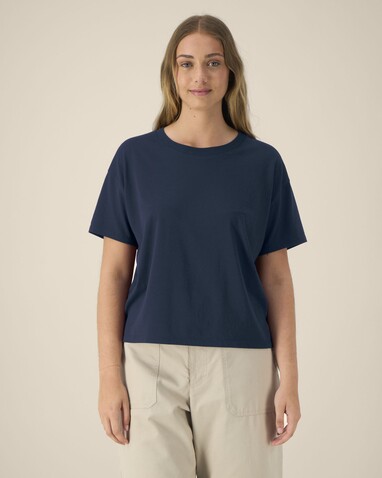 Stella Etta - Das Damen-T-Shirt aus Baumwolle-TENCEL™ Modal - French Navy - XL bedrucken, Art.-Nr. STTW264C7271X Stella Etta - Das Damen-T-Shirt aus Baumwolle-TENCEL™ Modal - French Navy - XL bedrucken, Art.-Nr. STTW264C7271X