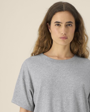 Stella Etta - Das Damen-T-Shirt aus Baumwolle-TENCEL™ Modal - Heather Grey - XS bedrucken, Art.-Nr. STTW264C250XS