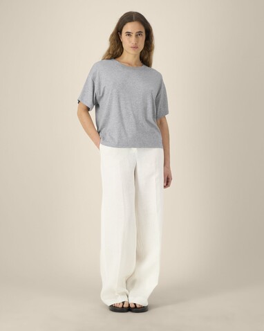 Stella Etta - Das Damen-T-Shirt aus Baumwolle-TENCEL™ Modal - Heather Grey - L bedrucken, Art.-Nr. STTW264C2501L
