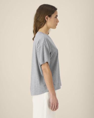Stella Etta - Das Damen-T-Shirt aus Baumwolle-TENCEL™ Modal - Heather Grey - L bedrucken, Art.-Nr. STTW264C2501L