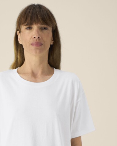 Stella Etta - Das Damen-T-Shirt aus Baumwolle-TENCEL™ Modal - White - M bedrucken, Art.-Nr. STTW264C0011M
