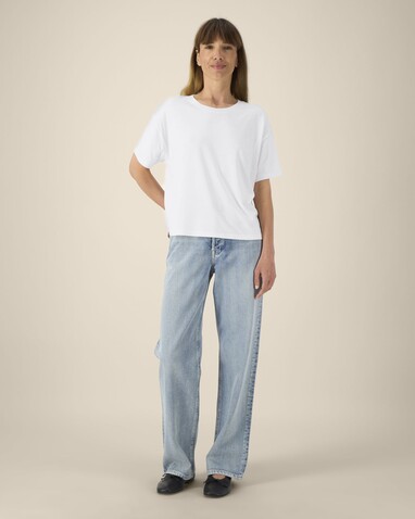 Stella Etta - Das Damen-T-Shirt aus Baumwolle-TENCEL™ Modal - White - M bedrucken, Art.-Nr. STTW264C0011M