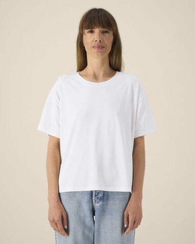 Stella Etta - Das Damen-T-Shirt aus Baumwolle-TENCEL™ Modal - White - M bedrucken, Art.-Nr. STTW264C0011M