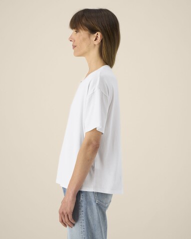 Stella Etta - Das Damen-T-Shirt aus Baumwolle-TENCEL™ Modal - White - M bedrucken, Art.-Nr. STTW264C0011M