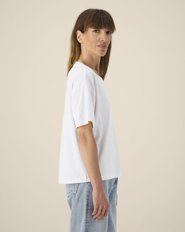 Stella Etta - Das Damen-T-Shirt aus Baumwolle-TENCEL™ Modal - White - M bedrucken, Art.-Nr. STTW264C0011M