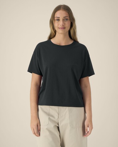 Stella Etta - Das Damen-T-Shirt aus Baumwolle-TENCEL™ Modal - Black - S bedrucken, Art.-Nr. STTW264C0021S Stella Etta - Das Damen-T-Shirt aus Baumwolle-TENCEL™ Modal - Black - S bedrucken, Art.-Nr. STTW264C0021S