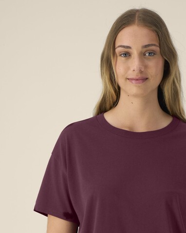 Stella Etta - Das Damen-T-Shirt aus Baumwolle-TENCEL™ Modal - Deep Plum - L bedrucken, Art.-Nr. STTW264C1511L Stella Etta - Das Damen-T-Shirt aus Baumwolle-TENCEL™ Modal - Deep Plum - L bedrucken, Art.-Nr. STTW264C1511L