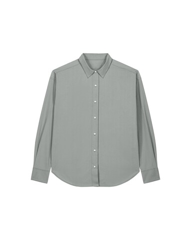 Worker Shirt - Das Relaxed Unisex-Hemd - G. Dyed Misty Grey - XS bedrucken, Art.-Nr. STWU975C157XS