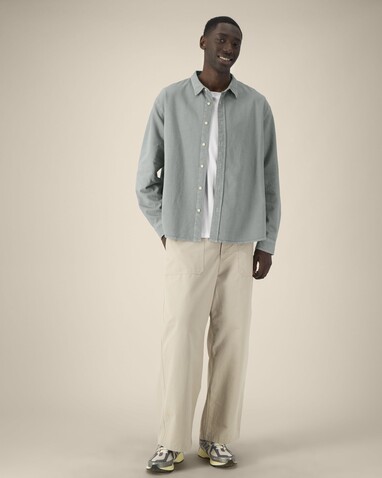 Worker Shirt - Das Relaxed Unisex-Hemd - G. Dyed Misty Grey - XXL bedrucken, Art.-Nr. STWU975C1572X