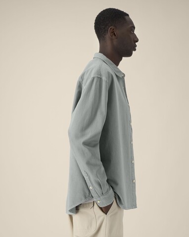 Worker Shirt - Das Relaxed Unisex-Hemd - G. Dyed Misty Grey - XL bedrucken, Art.-Nr. STWU975C1571X Worker Shirt - Das Relaxed Unisex-Hemd - G. Dyed Misty Grey - XL bedrucken, Art.-Nr. STWU975C1571X
