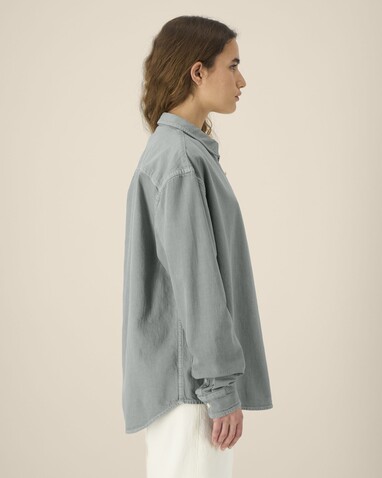 Worker Shirt - Das Relaxed Unisex-Hemd - G. Dyed Misty Grey - XXL bedrucken, Art.-Nr. STWU975C1572X