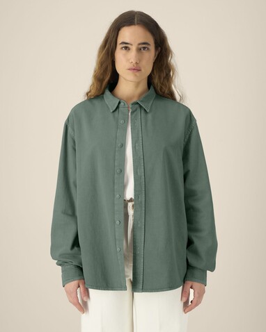 Worker Shirt - Das Relaxed Unisex-Hemd - G. Dyed Green Bay - XL bedrucken, Art.-Nr. STWU975C1601X Worker Shirt - Das Relaxed Unisex-Hemd - G. Dyed Green Bay - XL bedrucken, Art.-Nr. STWU975C1601X