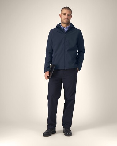 Stanley Discoverer - Herren-Softshell-Jacke mit Kapuze - French Navy - 5XL bedrucken, Art.-Nr. STJM158C7275X