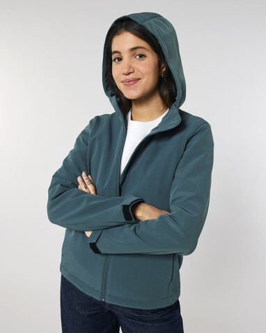 Stella Discoverer - Die Damen-Softshelljacke mit Kapuze - Stargazer - XS bedrucken, Art.-Nr. STJW159C702XS