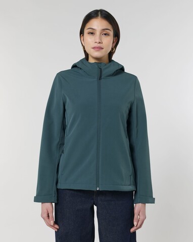 Stella Discoverer - Die Damen-Softshelljacke mit Kapuze - Stargazer - XS bedrucken, Art.-Nr. STJW159C702XS
